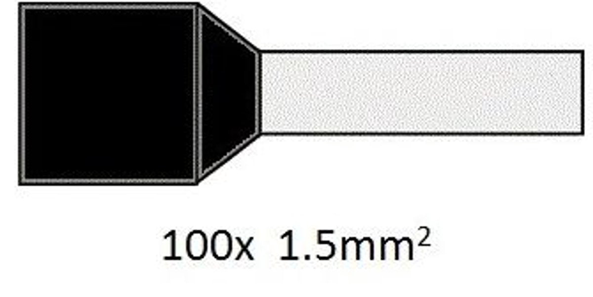Virole Cimco isolée 1,5mm2 par 100