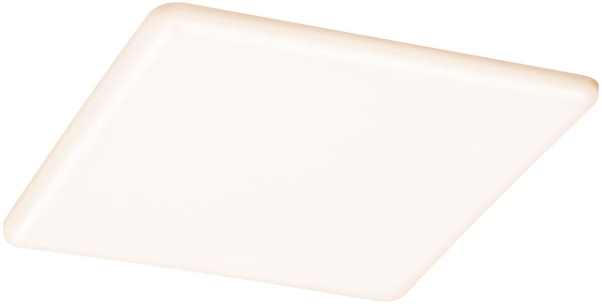 Paulmann Varifit LED panneau encastrable 3 niveaux Veluna IP44 angulaire 215x215 mm 21W 1650lm 3000K satiné dimmable