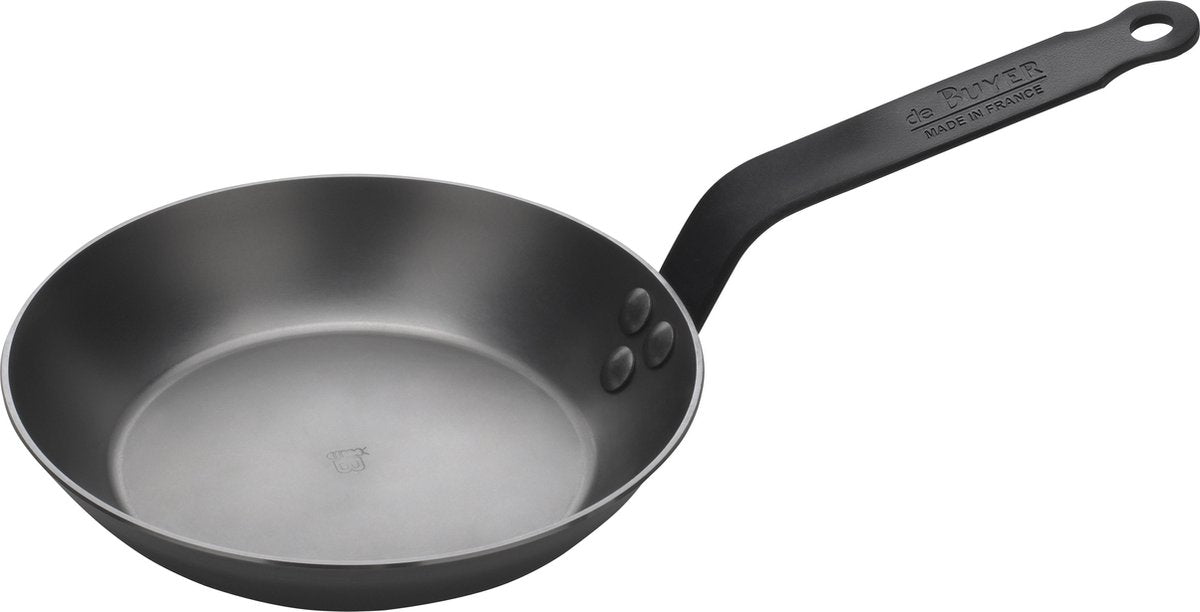 Debuyer de Buyer Mineral B Poêle Noire 20 cm – Tôle d'acier – Sans PFAS – Performance de cuisson professionnelle – Compatible induction
