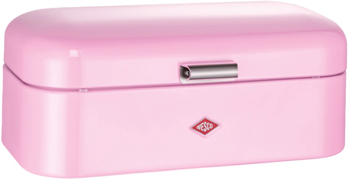 Boîte à pain Wesco Grandy | 10 litres - taille l | métal - rose | rangement cuisine