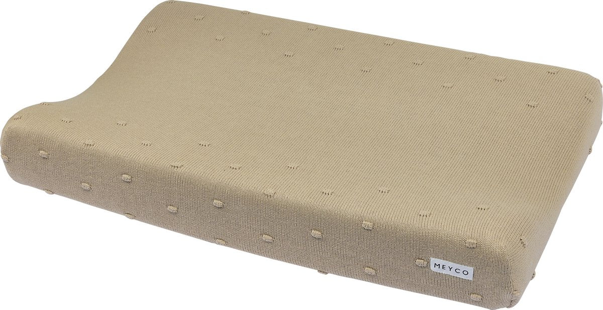 Housse de matelas à langer Meyco baby mini noeuds - sable - 50x70cm