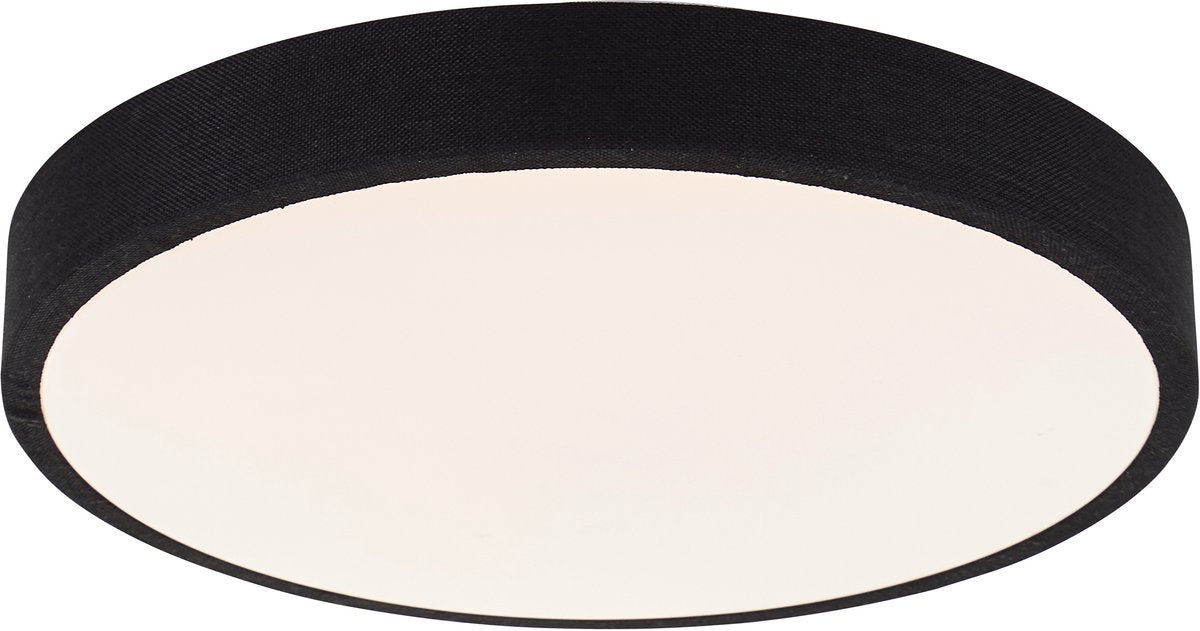 Brilliant filiz - plafonnier - ø 38,5 cm - LED 24w - dimmable en 3 étapes - noir et blanc