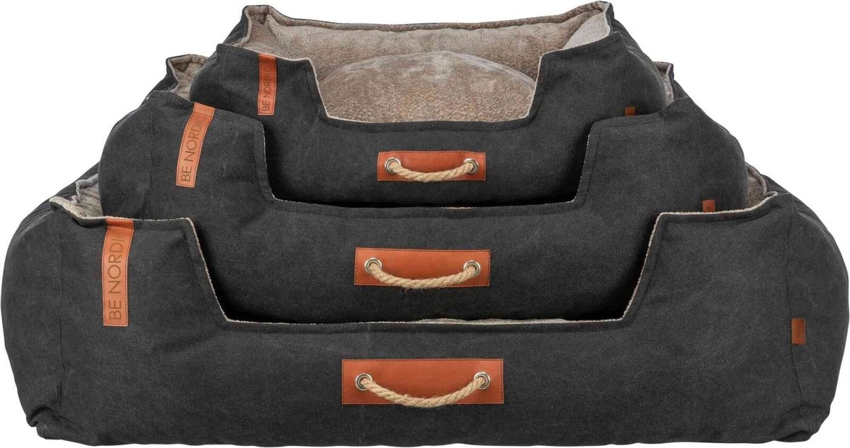 Trixie be nordic - lit pour chien fohr - sable noir - 80x60 cm