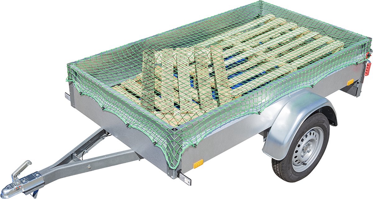 Filet de remorque Proplus - 2,5 x 4,0 m - filet de remorque - filet de couverture - filet de remorque - filet de chargement - sécurité - ø5 mm - avec cordon élastique - maillage 45 x 45 mm - stabilisé aux UV - avec sac de rangement