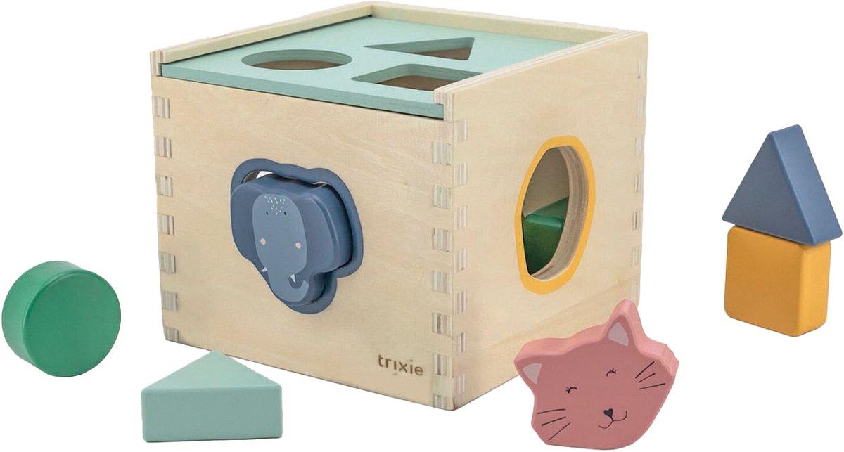 Boîte à formes en bois Trixie – jouet éducatif pour tout-petits – bois FSC® – à partir de 18 mois – trieur de formes avec animaux