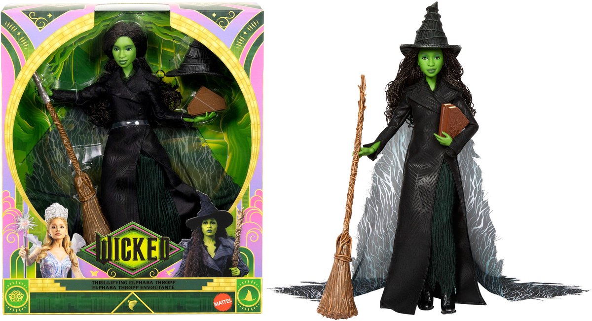 Mattel méchant : pour une bonne poupée passionnante poupées Elphaba Thropp
