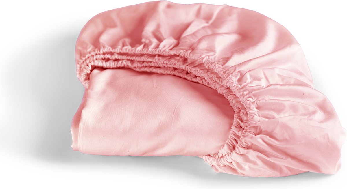 Cinderella - sundays - hoeslaken - tot 25 cm matrashoogte matrashoogte - satijn - 180x200 cm - roze