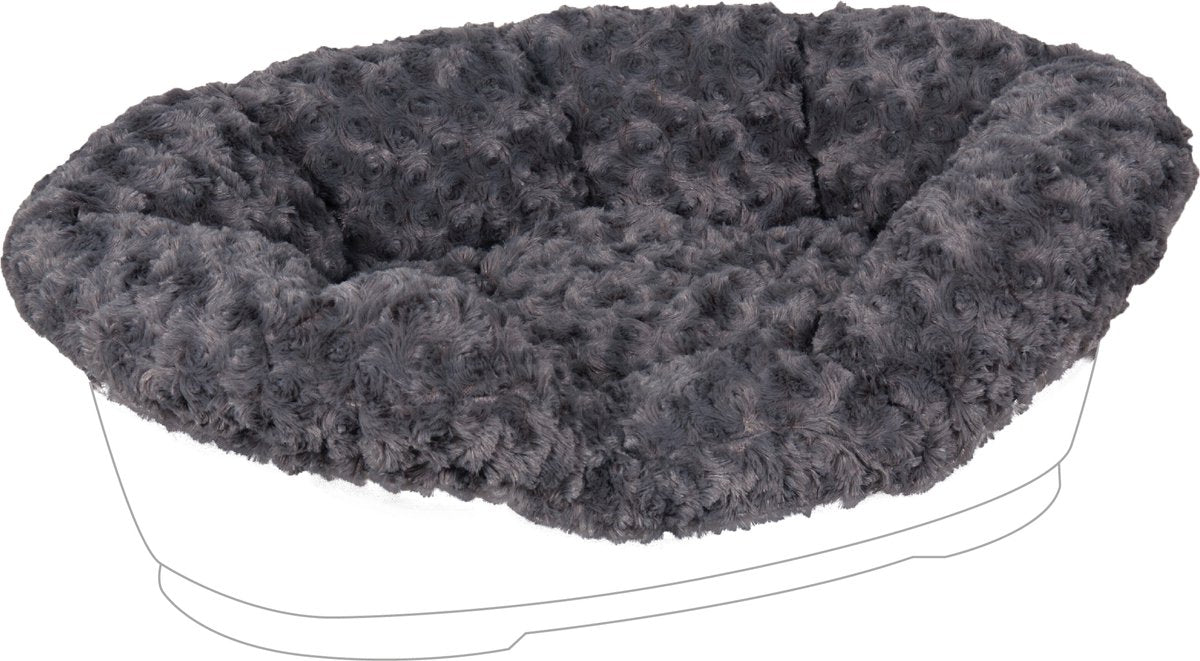 Coussin pour chien Flamingo tuck câlin gris xxl – 110x74x30 cm – housse en peluche élastique – parfait pour lit pour chien tuck –