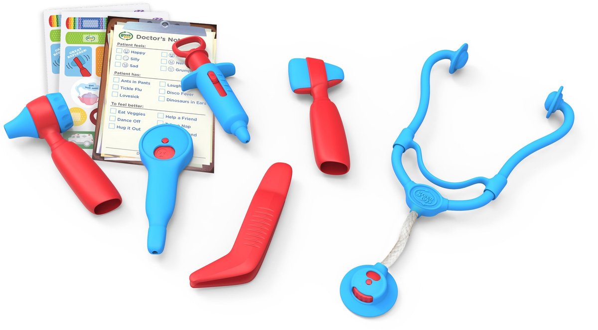 Ensemble de docteur jouet jouets verts -