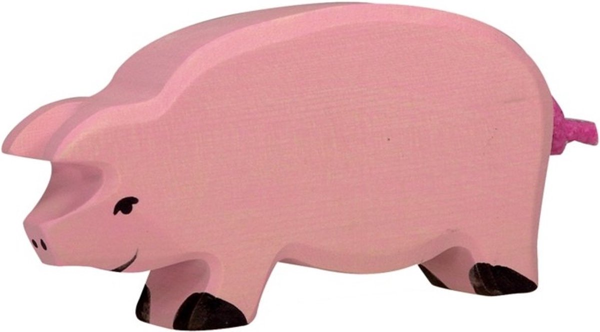 Cochon Holztiger. 13cm.