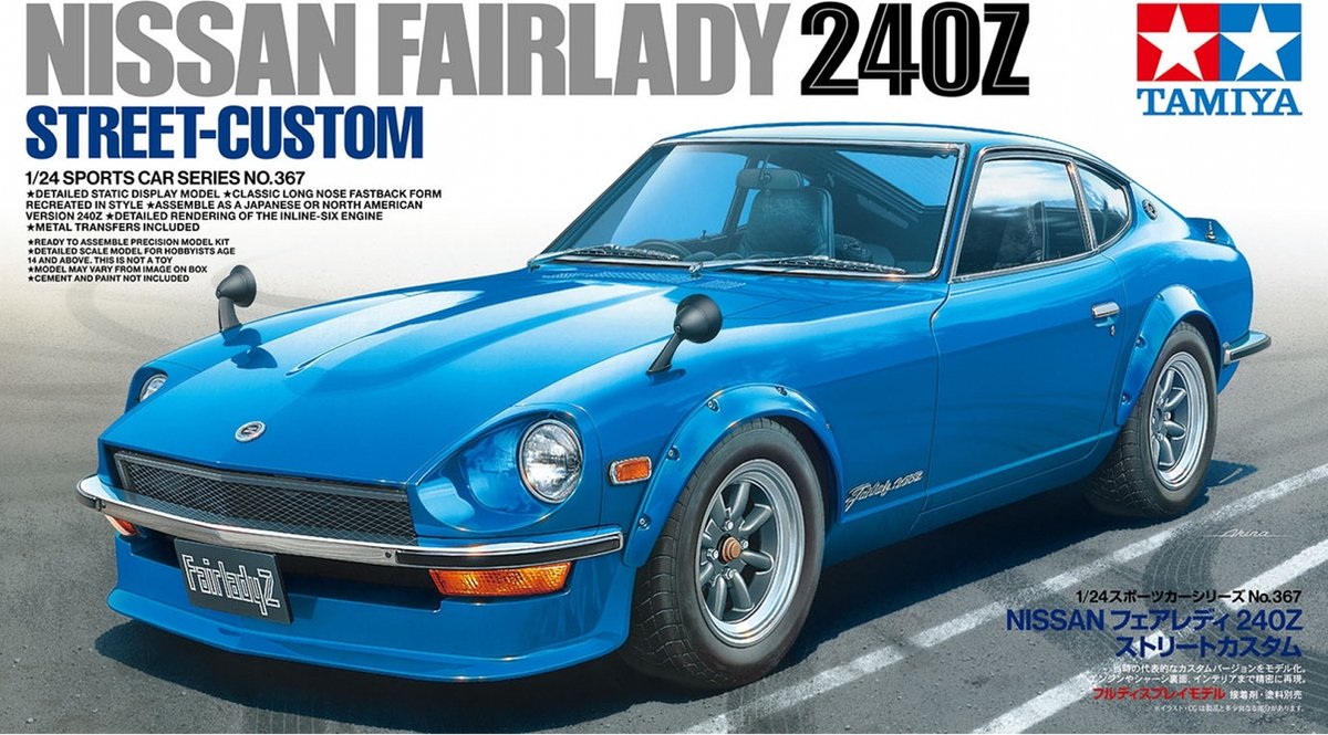 Tamiya modèle kit voiture - 24367 nissan fairlady 240z street-custom - voiture plastique - 1:24 - modélisme