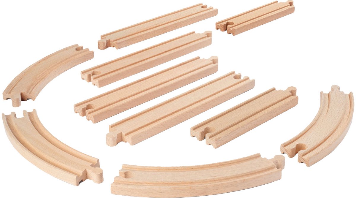 Ensemble de jeu de voies ferrées Eichhorn, 10 pièces.