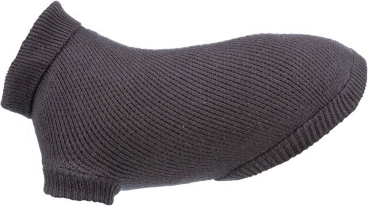 Pull pour chien Trixie - anthracite slim-fit 55cm - pull chaud avec col et tours de cuisse