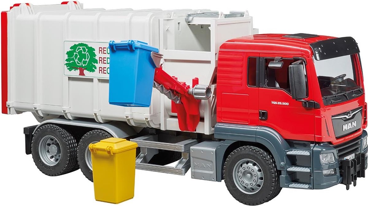 Camion-poubelle Bruder / camion de chargement des ordures (br3761)