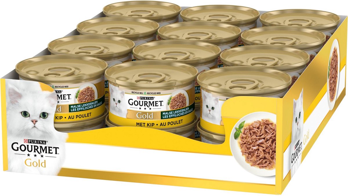 Gourmet gold tendre Treats - nourriture humide pour chat - poulet - 24 x 85 g
