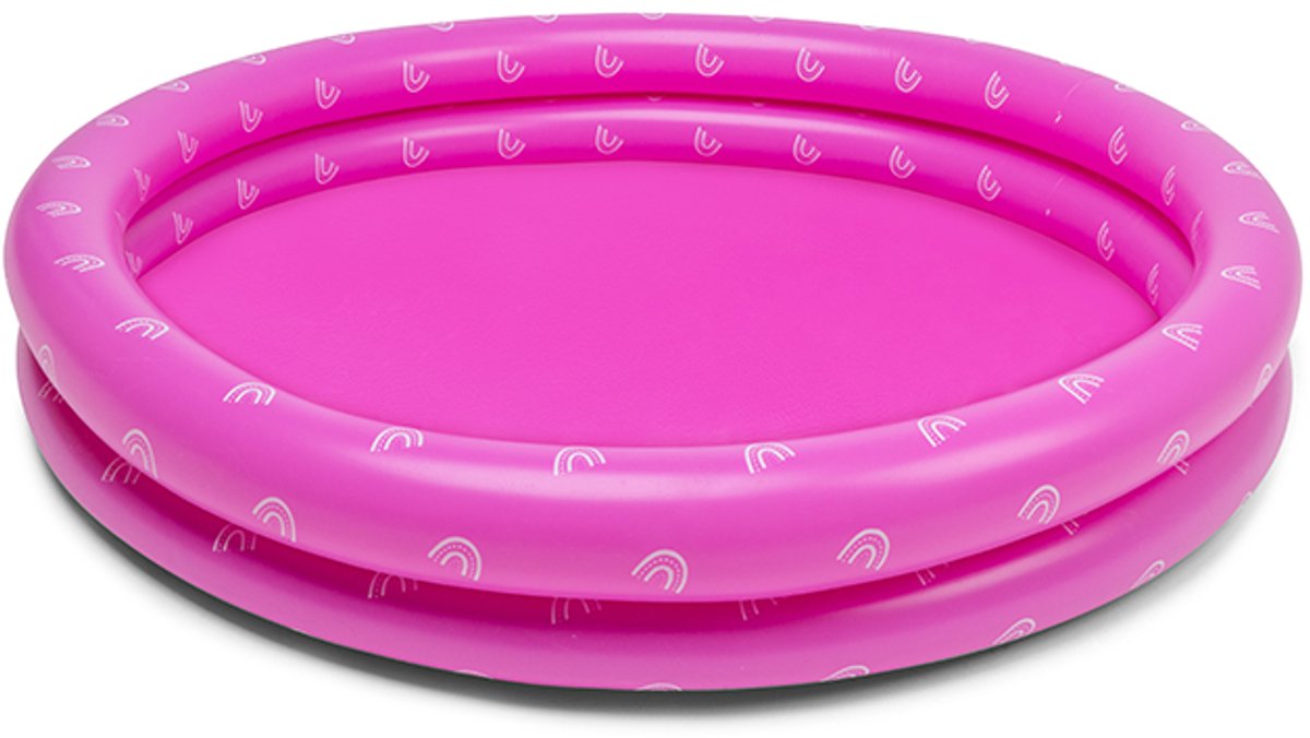 Essentiels de natation - piscine - ø100 cm - rose - arc-en-ciel - bébé