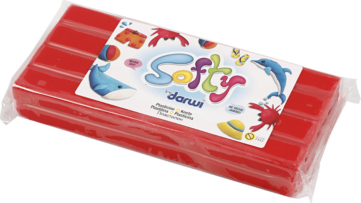 Creativ company softy pâte à modeler pâte à modeler 500 gr rouge