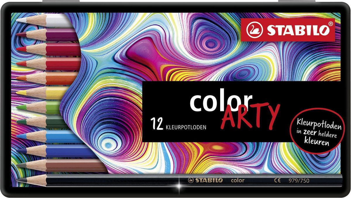 Stabilo color - crayons de couleur arty 12 pièces