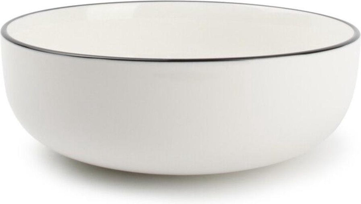 Sel poivre s|p collection - bol 17,5xh6cm blanc - socle studio
