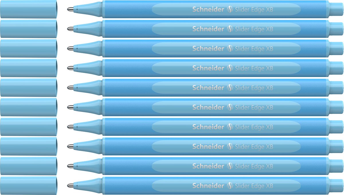 Schneider instruments d'écriture stylo à bille schneider - slider edge pastel - plume xb - couleur d'écriture pastel bleu bébé - 10 pièces - s-152230-10