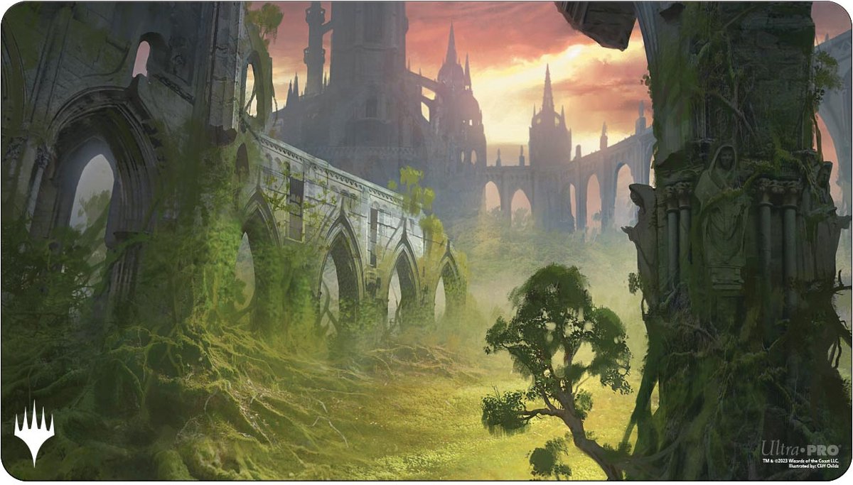 Ultrapro ultra pro - magie - le rassemblement - ravnica remasterisé - tapis de jeu gruul clans piétinant terrain (60 x 34 cm)