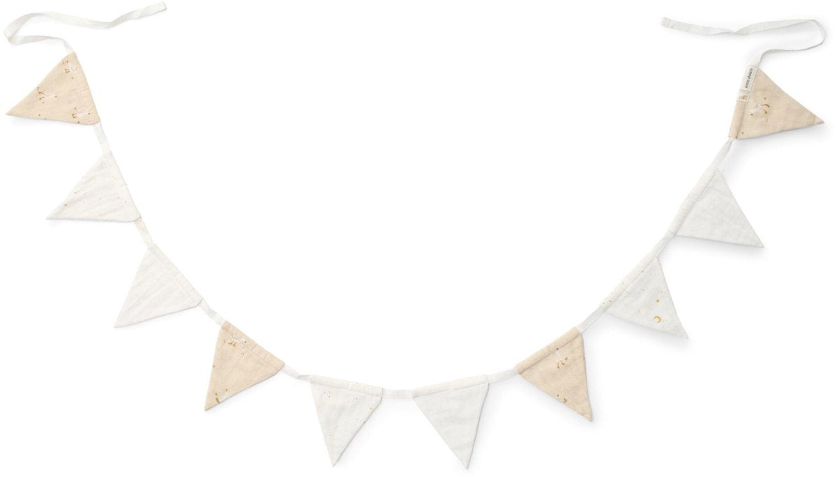 Little dutch slinger met vlaggetjes - beige - newborn naturals - little goose