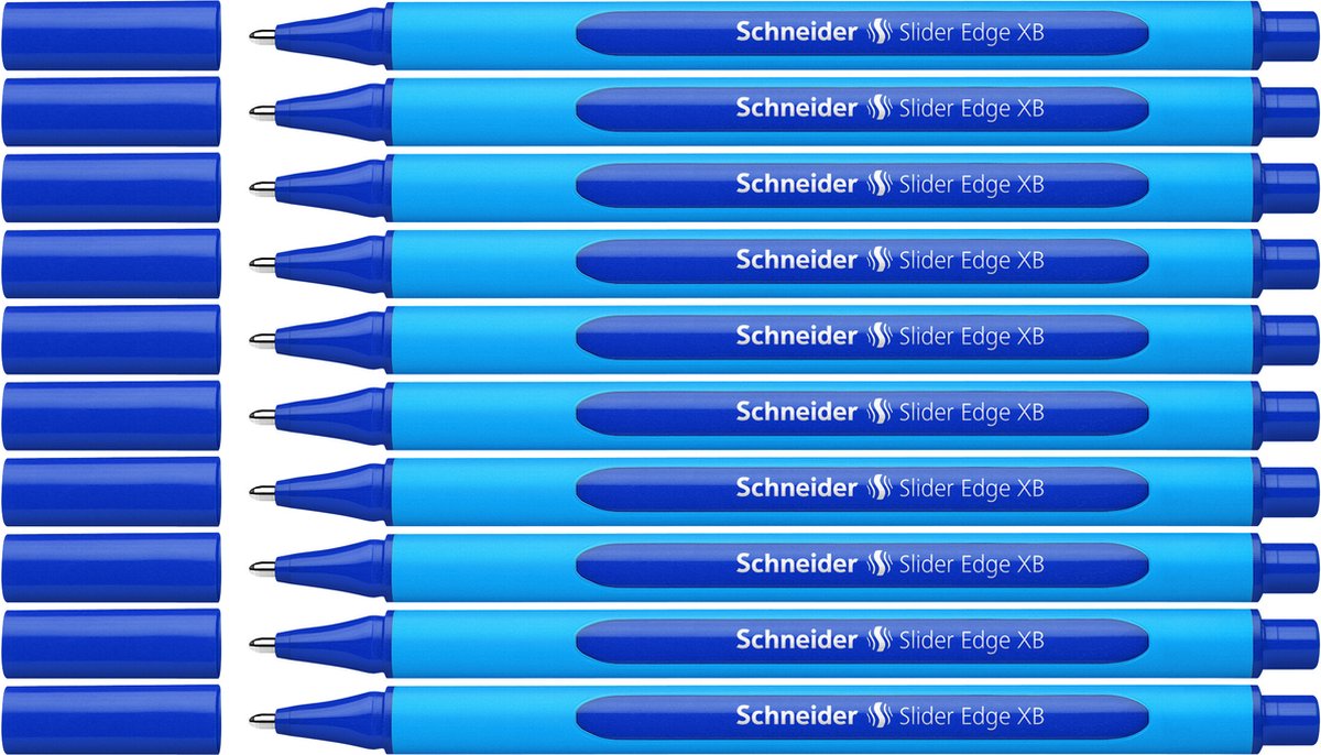 Instruments d'écriture Schneider stylo à bille Schneider - bord coulissant - plume xb - bleu - 10 pièces - s-152203-10