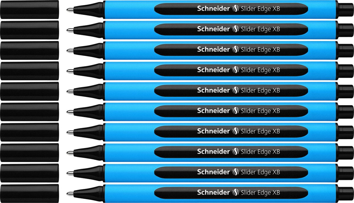 Schneider instruments d'écriture stylo à bille Schneider - bord coulissant - xb - noir - 10 pièces - s-152201-10