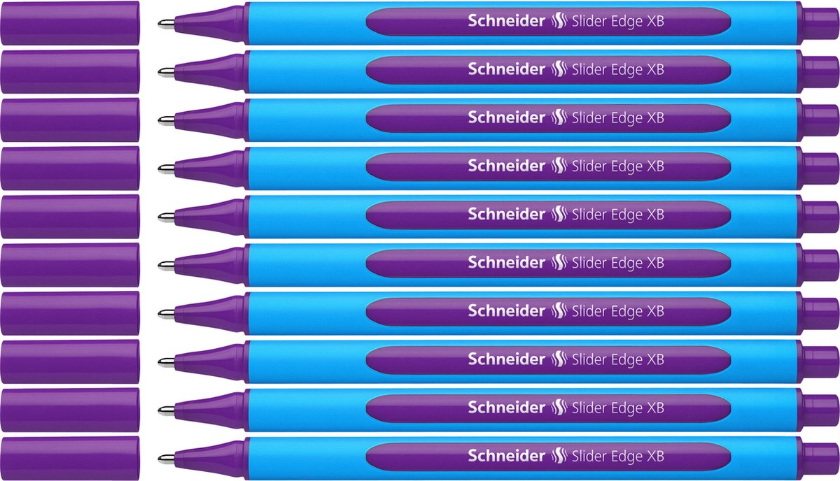 Instruments d'écriture Schneider stylo à bille Schneider - bord coulissant - xb - violet - 10 pièces - s-152208-10