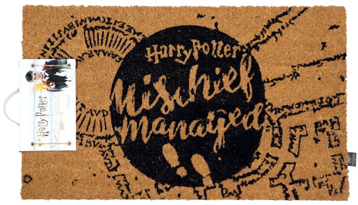 Harry potter mischief managed unisex deurmat - meerkleurig - standard