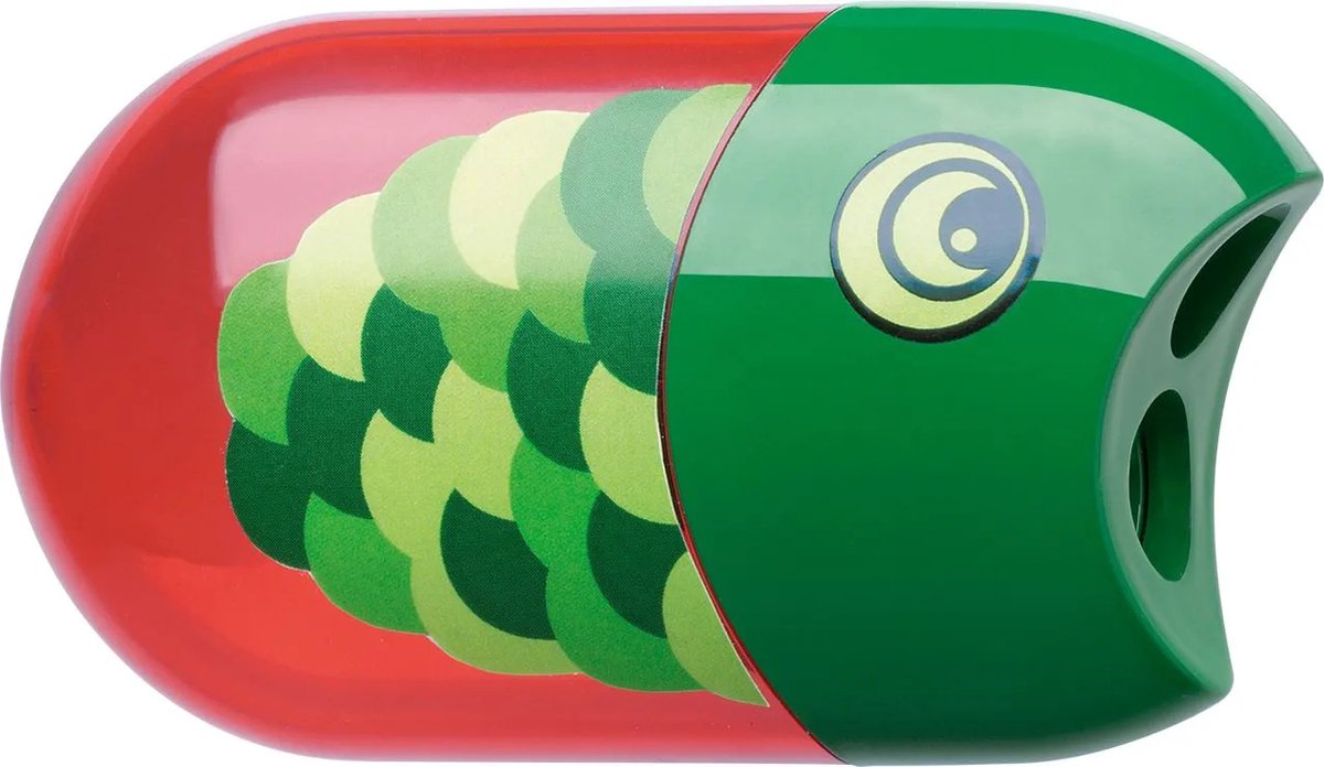 Taille-crayon Faber-Castell avec gomme - motif poisson - 2 trous - fc-183527