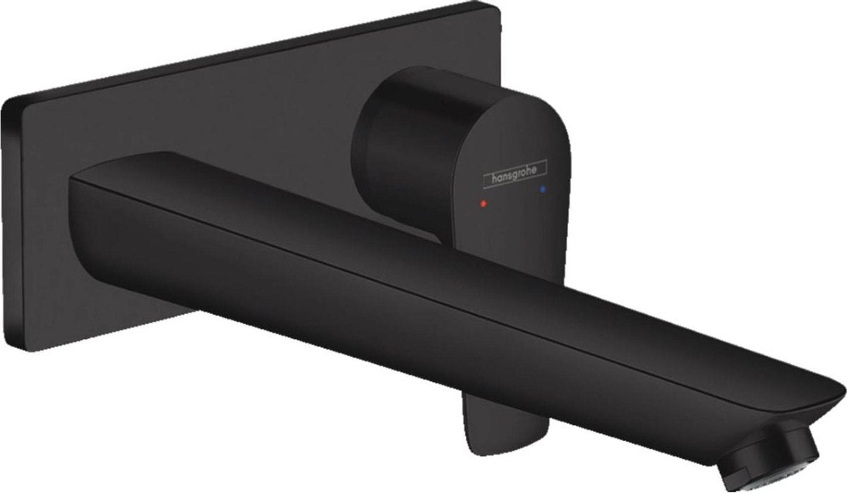 Hansgrohe talis e - mitigeur de lavabo - commande à levier unique - avec bouchon de vidange - taille 225 mm - noir mat
