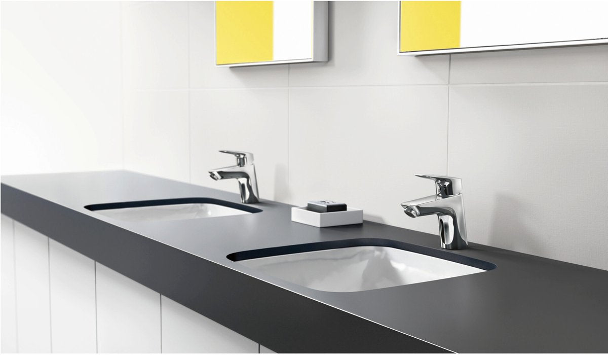Hansgrohe Logis - mitigeur de lavabo - commande monocommande - démarrage à froid à économie d'énergie - avec vidage - 70 mm - chrome