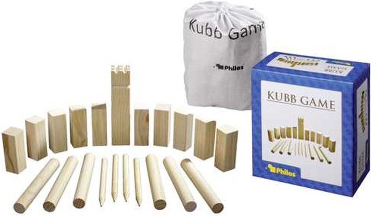 Jeu kubb en pin Philos original 31x28cm