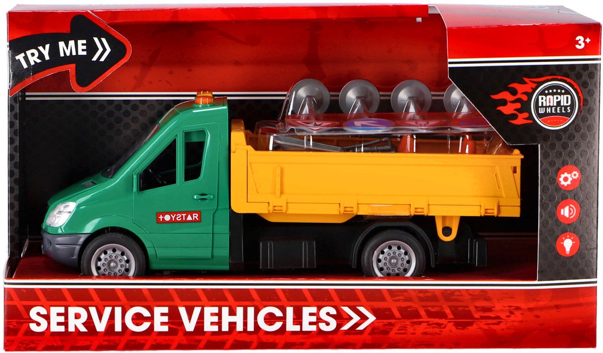 Construction de routes automobiles à roues rapides avec lumière, son et friction