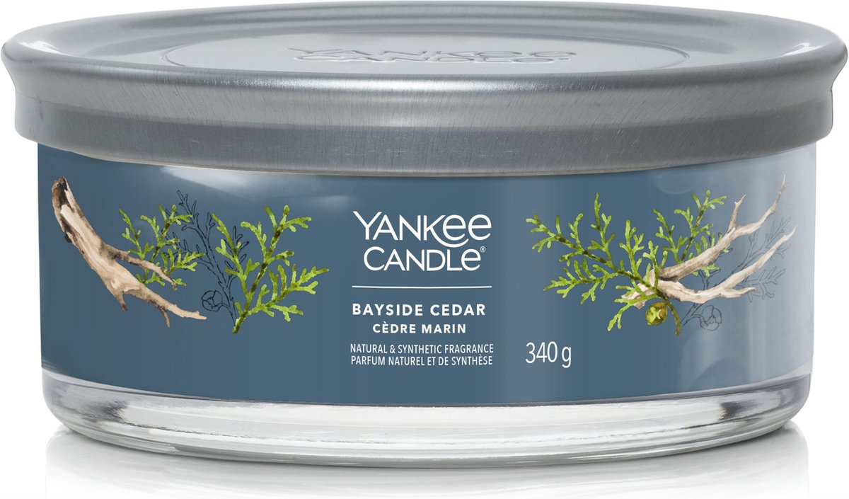 Bougie Yankee - gobelet à 5 mèches signature en cèdre de Bayside