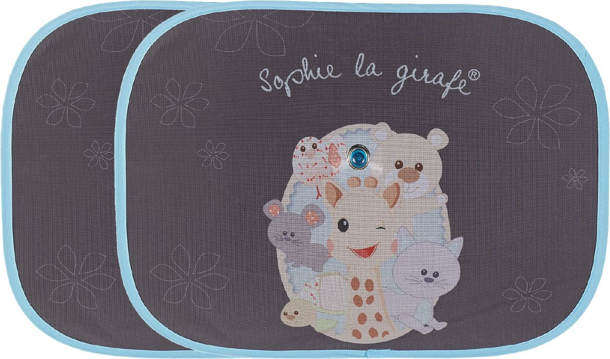 Sophie la girafe parasol voiture - parasol pour enfant - 49 x 36 cm - 2 pièces