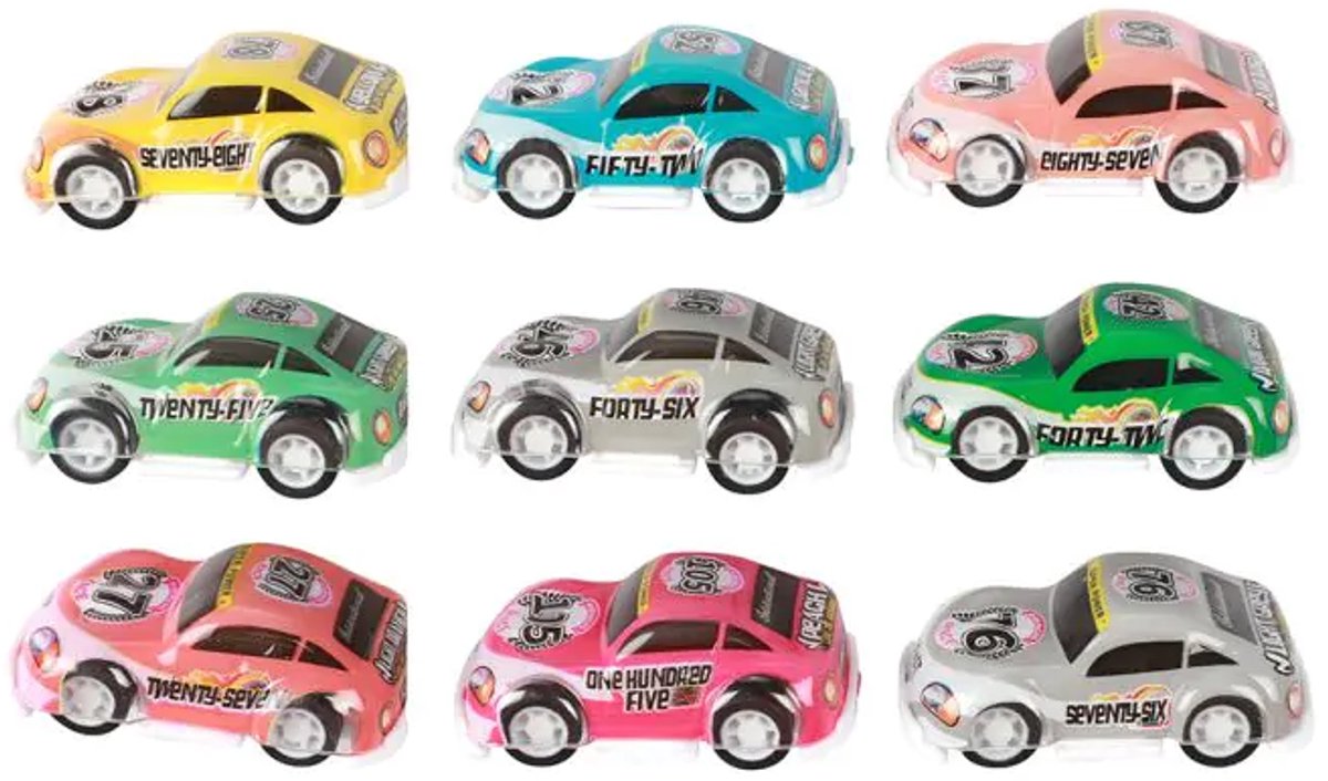 Mini voitures de rallye Turbo Racers, 9 pcs.