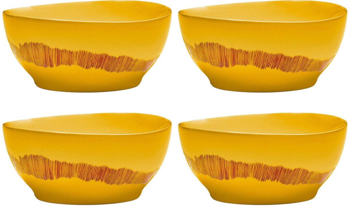 Serax - festin ottolenghi - bol s - jaune rouge - 16 ø - 4 pièces