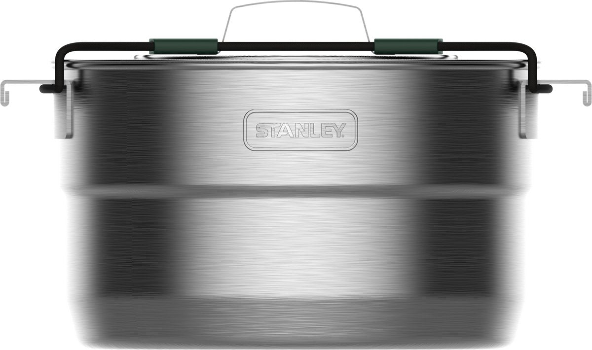 Ensemble de cuisine complet Stanley Adventure Basecamp Cook Set 3,5 L - Ensemble de 11 pièces - Poêle légère en acier inoxydable - Pour la randonnée, la randonnée et le camping - Casseroles de camping - Passe au lave-vaisselle