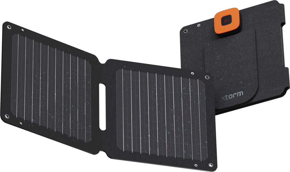Panneau solaire portable Xtorm pliable - panneau solaire 14w - booster solaire - camping extérieur - énergie solaire - flexible - panneau solaire monocristallin - efte - noir