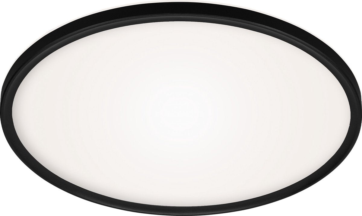 Briloner slim - Plafonnier LED - Plafonnier avec rétroéclairage - 22 watts - 3000 lumens - 4000 Kelvin - blanc-noir
