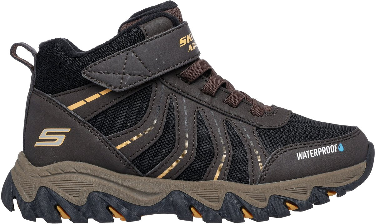 Skechers robuste ranger - bottes de randonnée pour garçons storm trail - noir marron jaune