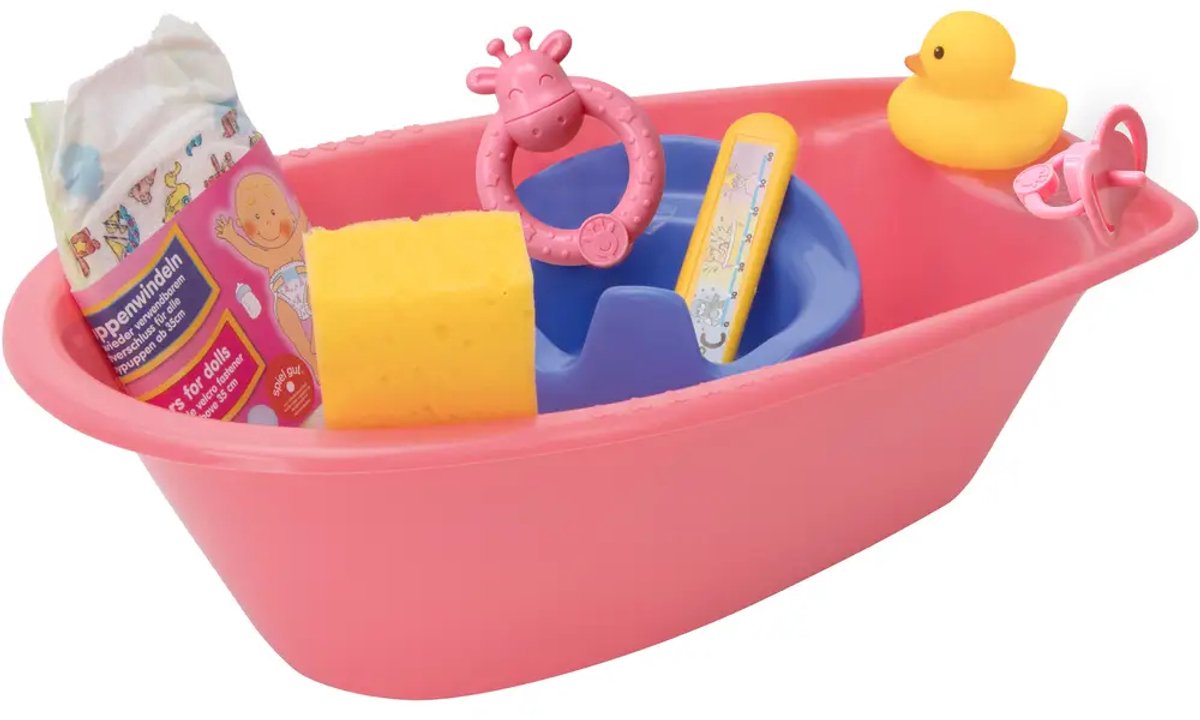 Bain de poupée Heless avec accessoires, 8 pièces.