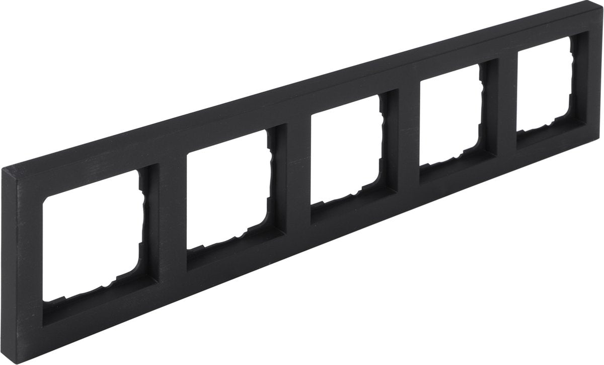 Cadre de recouvrement Q-link s-line 5 voies - noir