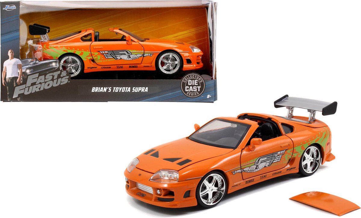Jada jouets Jada moulé sous pression Fast Furious 1995 Toyota Supra voiture de course 1:24