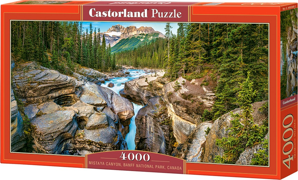 Castorland Mistaya Canyon, Parc National Banff, Canada – puzzle – 4 000 pièces – finition satinée – ajustement parfait – qualité européenne