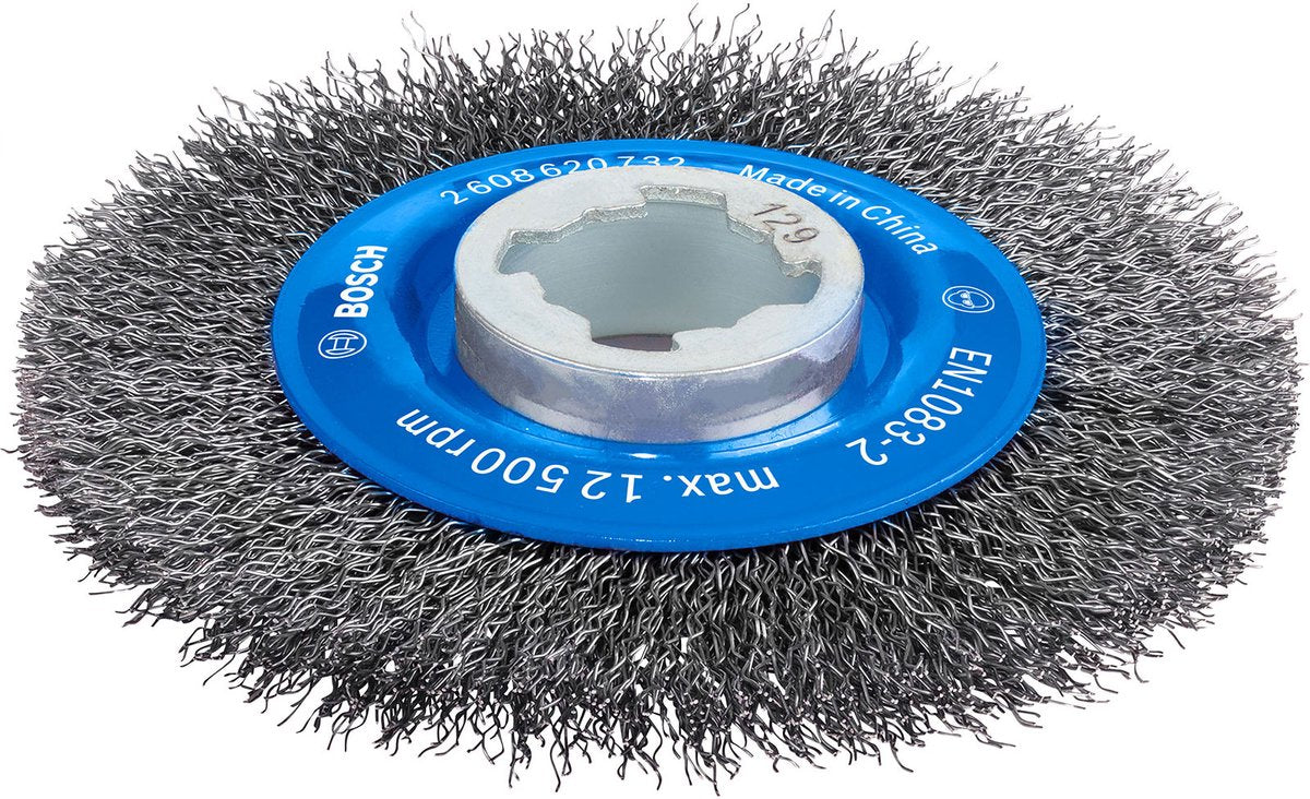 Bosch 2608620732 Brosse conique x-lock avec fil ondulé - acier - 0,3 x 115 mm