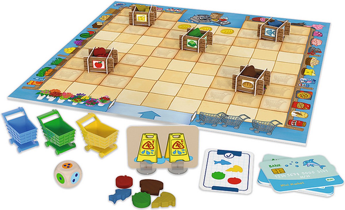 Jeu de supérette Trefl avec épicerie en bois