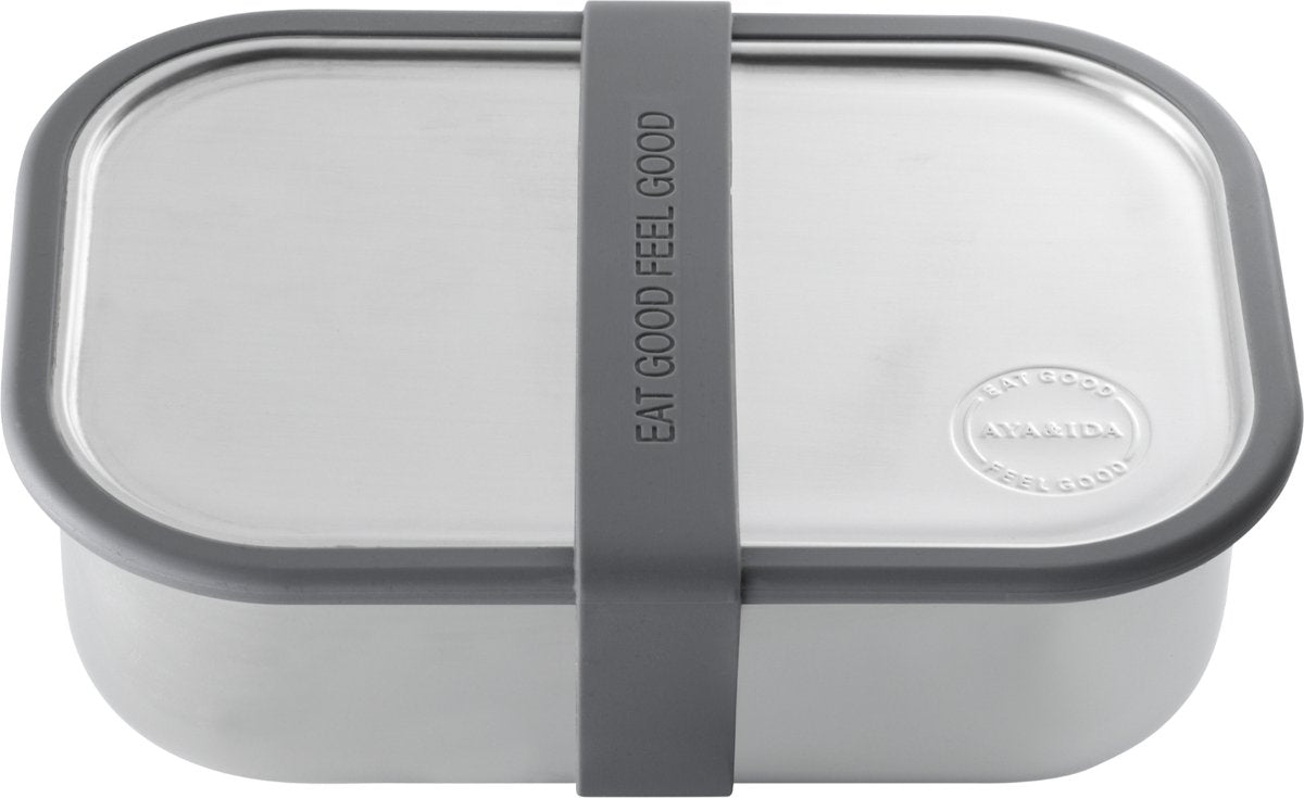 Aya ida aya ida - boîte à lunch - boîte de rangement - à emporter avec soi - pain - 1000ml - gris foncé